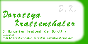 dorottya krattenthaler business card